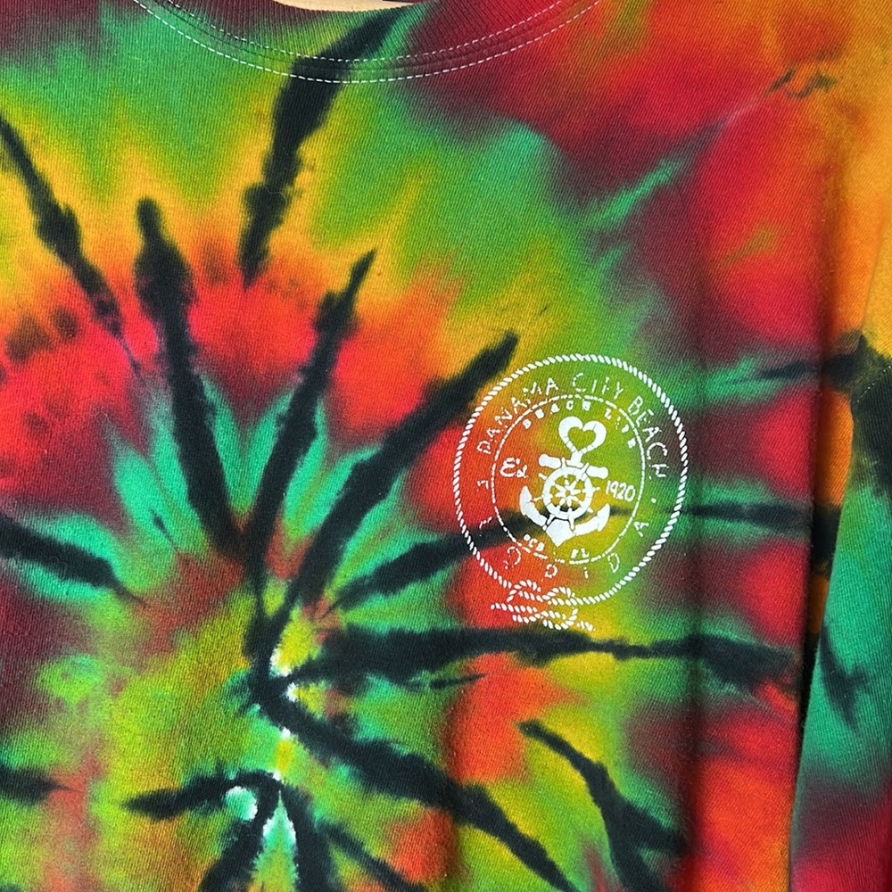 Panama City Beach Tie Dye Long Sleeve Tee - Picture 2 of 7